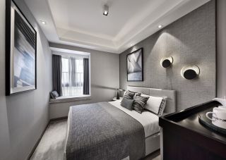 100平米房屋卧室灰色系装修设计图片