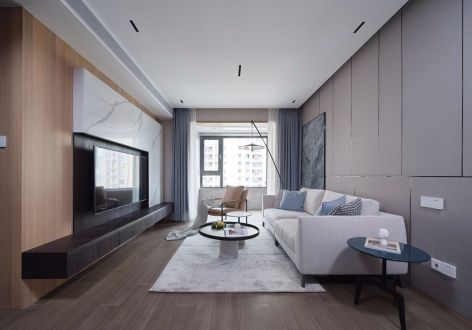 怡晟园现代风格125平米三居室装修案例