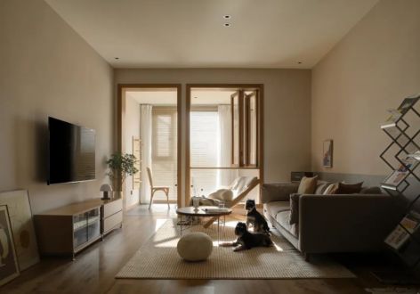 华润置地·未来城市104平简约风格二居室装修案例