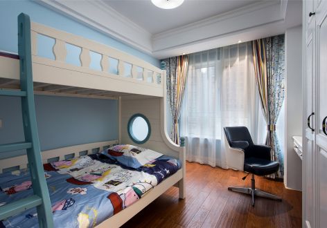 中海观澜府美式风格143平米四室两厅装修案例