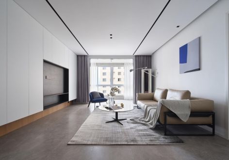 保利和光尘樾125㎡三居室现代风格装修案例