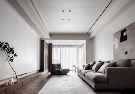 海信观澜现代风格120平米三居室装修案例