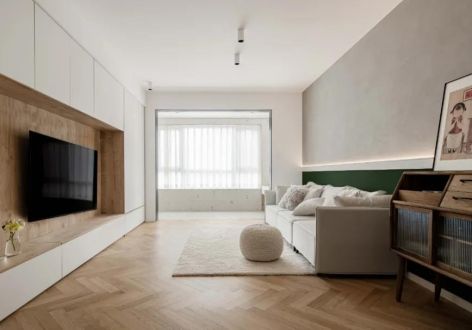中海国际社区90㎡三居室现代风格装修案例