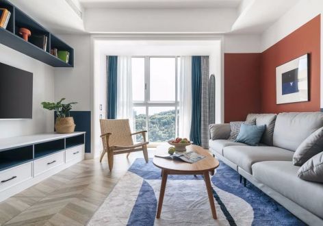 美地新领寓89㎡二居室混搭风格装修案例