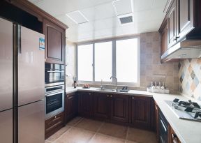 厨房橱柜实木 厨房橱柜设计效果图片