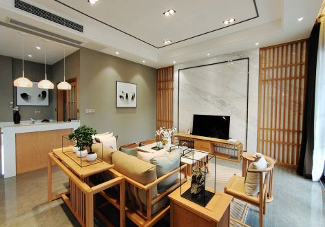 北城佳苑138平米新中式四居室装修案例