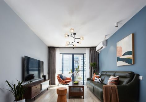 紫荆豪庭现代风格95平米三居室装修效果图