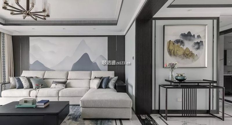 怡馨家园新中式风格160平米四居室装修案例