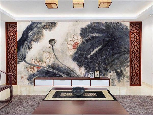 中式风壁画