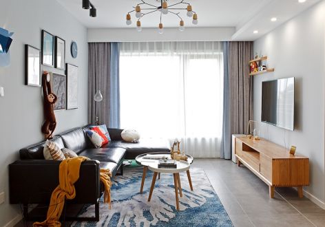 天鹅堡现代风三居室98平米设计效果图案例