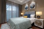 新中式风格177平米卧室床头家装效果图