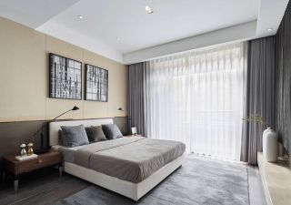 150平方米家庭卧室窗帘装修设计效果图