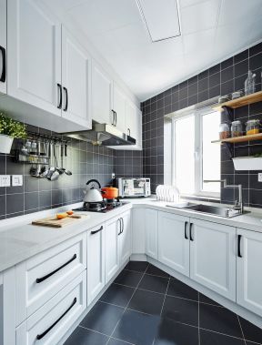 厨房橱柜图片 厨房吊柜颜色效果图 厨房吊柜装修效果图