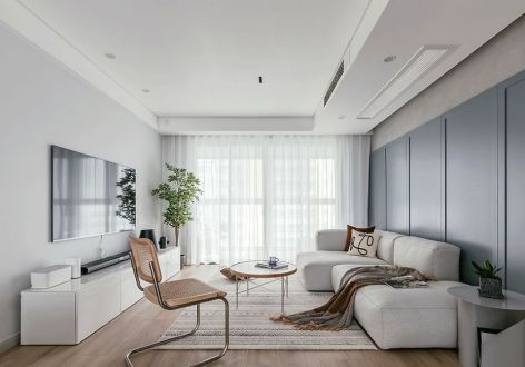 东原印长江126㎡三居室现代风格装修案例