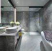 140平方米家庭卫浴间装修设计效果图