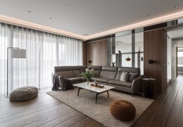 中海熙湾112平现代风格三居室装修案例