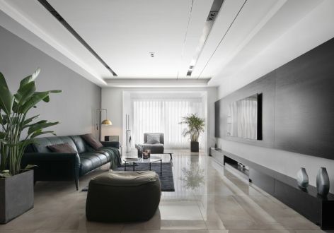 格林云尚现代风三居室125平米装修设计图案例