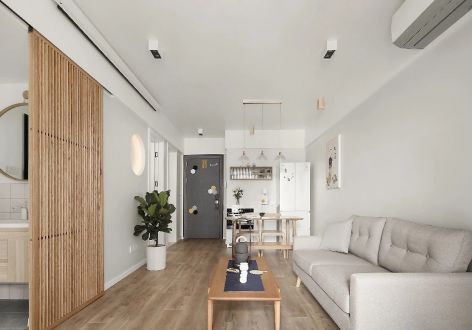 天润城十六街区87㎡二居室日式风格装修案例
