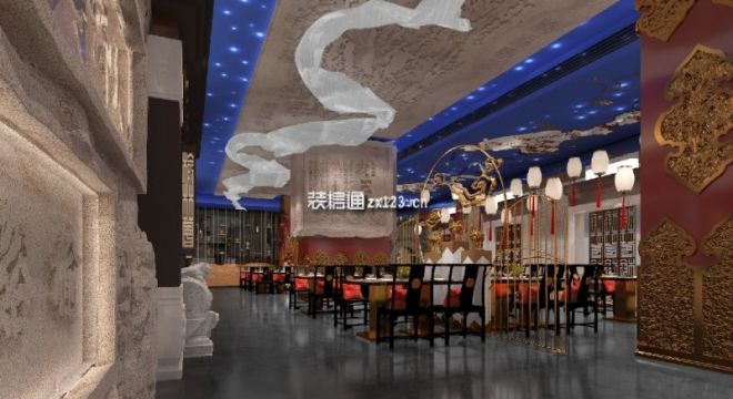 1700平中餐厅装修案例
