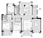 简约现代风格112.89平米三室两厅装修案例