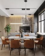 铭城国际社区121平现代风格三居室装修案例