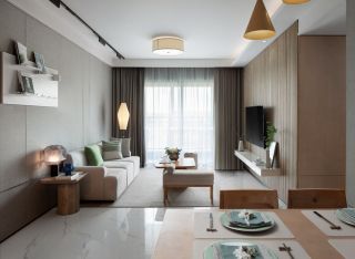 70平方米现代两居室客厅装潢设计效果图