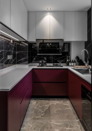 70平方米厨房橱柜颜色装修装饰效果图