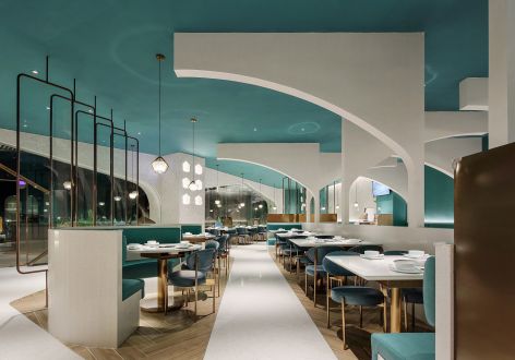 300平方餐厅现代装修案例