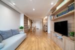 日式风格家庭室内木地板装修效果图