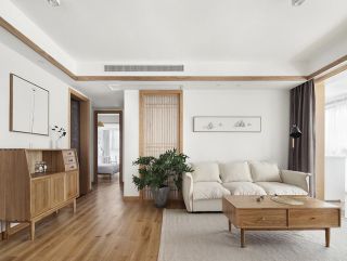 日式风格客厅沙发墙装修效果图