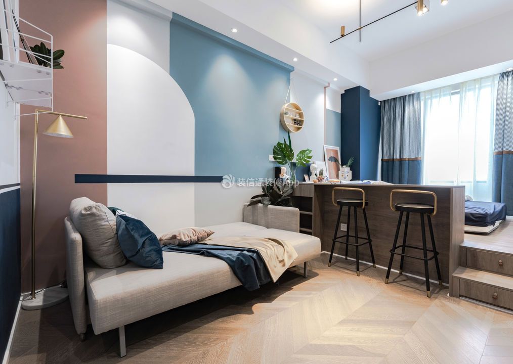 30平方米单身公寓客厅装修设计效果图