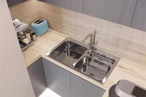 九牧厨房水槽安装硅胶