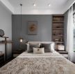 新中式风格卧室床头简单装潢设计图