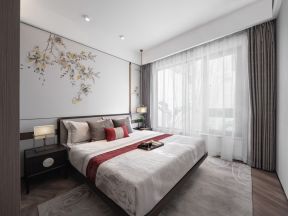 新中式风格新房卧室室内装修实景图