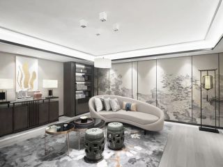 新中式风格别墅休闲厅装饰设计图