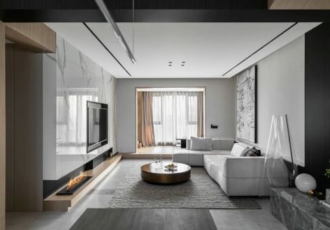 中国铁建·西府国际143㎡四居室现代简约装修案例