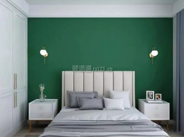 卧室绿色墙面装修效果图