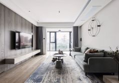 观澜国际126平现代风格三居室装修案例