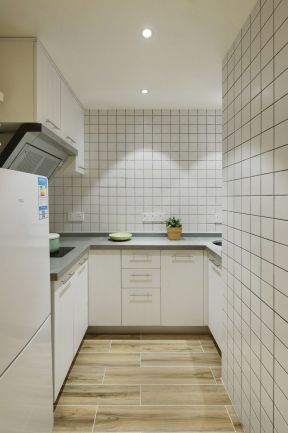 小公寓厨房装修效果图 小公寓厨房设计 厨房墙砖效果图