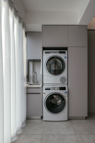 单身公寓洗衣房装潢设计图片