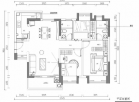 鸿恩国际 92平米北欧风格三室两厅装修案例