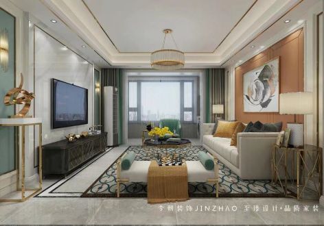 尚宾城138㎡法式轻奢风三室两厅装修案例