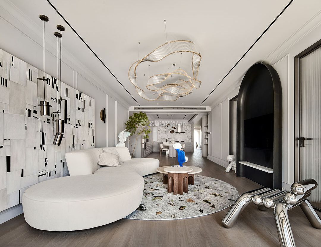 200平方米房子客厅灯具创意设计图