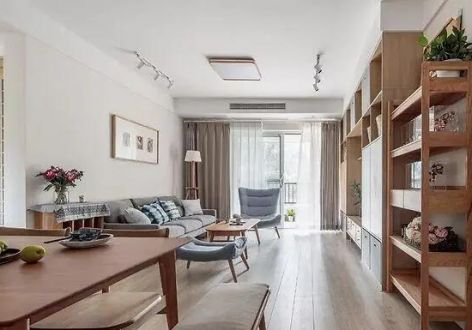 安泰华庭102平米木色日式风格三室两厅装修案例
