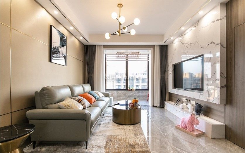 上海统帅装饰130平米三居室现代风格装修案例