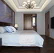 新中式风格独栋别墅卧室木地板装修实景图
