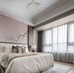 简中式风格房子卧室装饰设计效果图