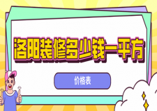 2023洛陽裝修多少錢一平方(價格表)