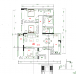 陶冲湖别院137平米美式风格三室两厅装修案例