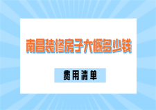 南昌裝修房子大概多少錢(費用清單)